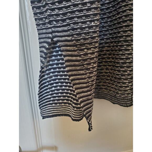 Eileen Fisher 100% Organic Linen Black White Knit Kimono Cardigan NWT, Medium - Picture 9 of 14